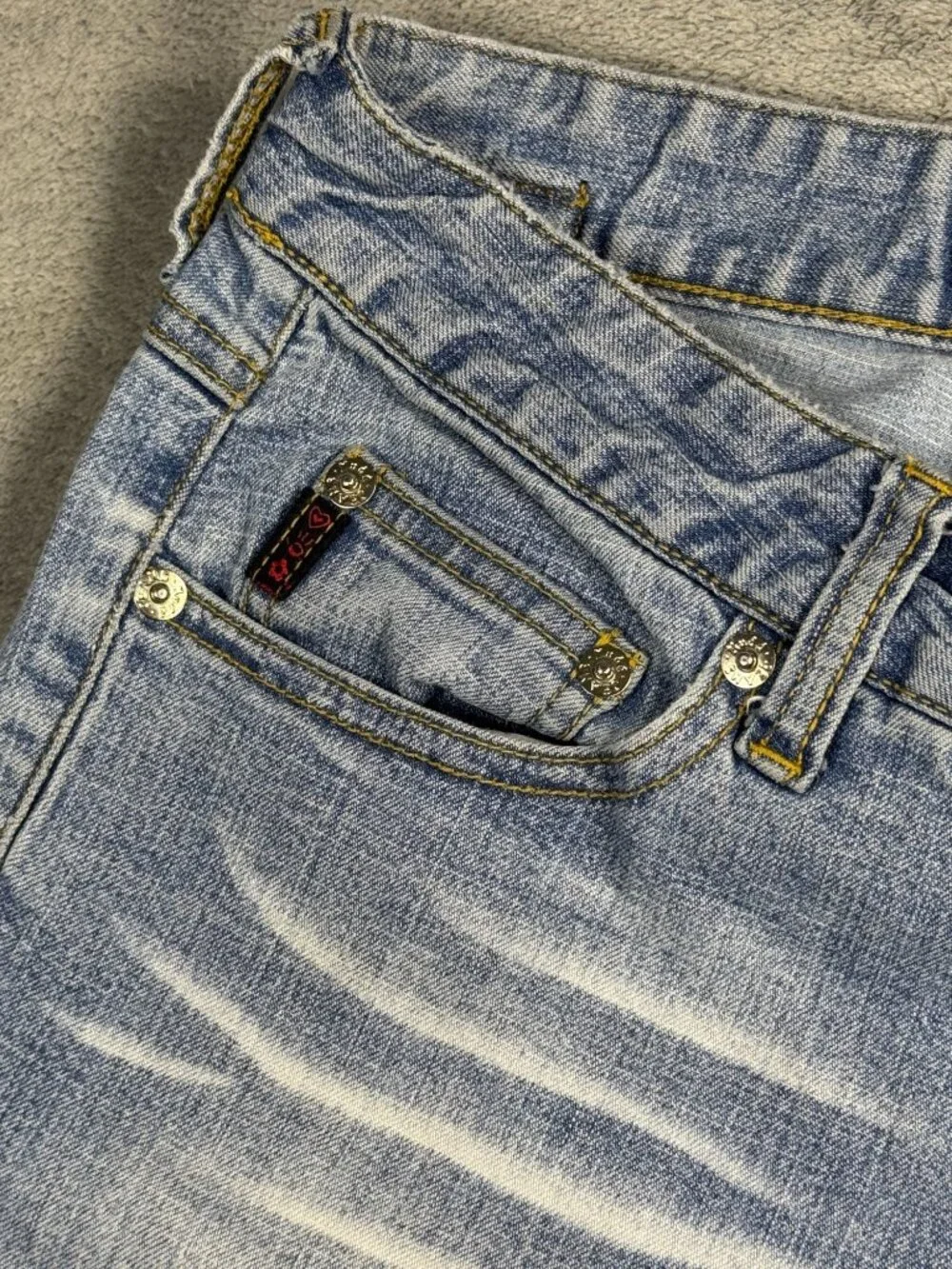 Y2k 2000s Mudd Light Wash Low Rise Bootcut Jeans Womens 9 Stretch Vintage Grunge